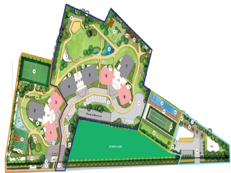 Ashiana-One-44_a model of a toy train on top of a green field