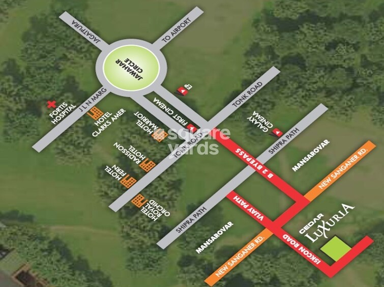 Cedar Luxuria Location Image