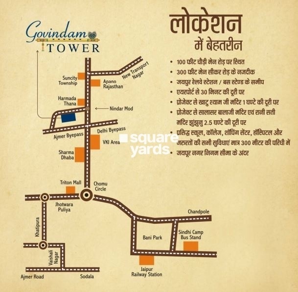 Govindam Tower Location Image