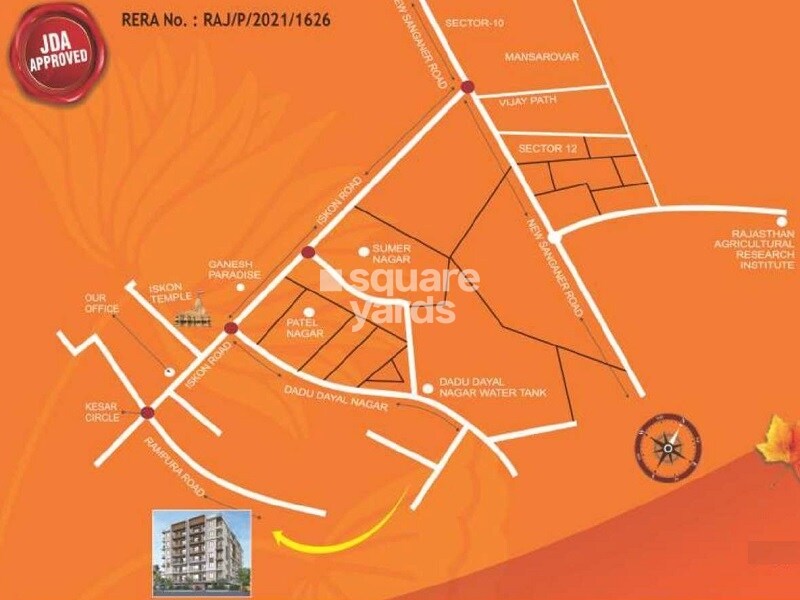 Jagdamba Apartments Mansarovar Location Image