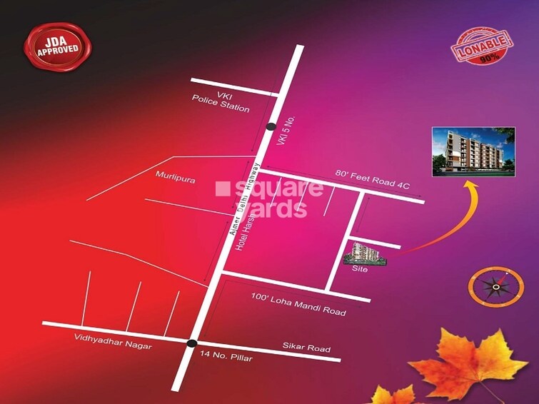 Jagdamba Prime Heights Location Image