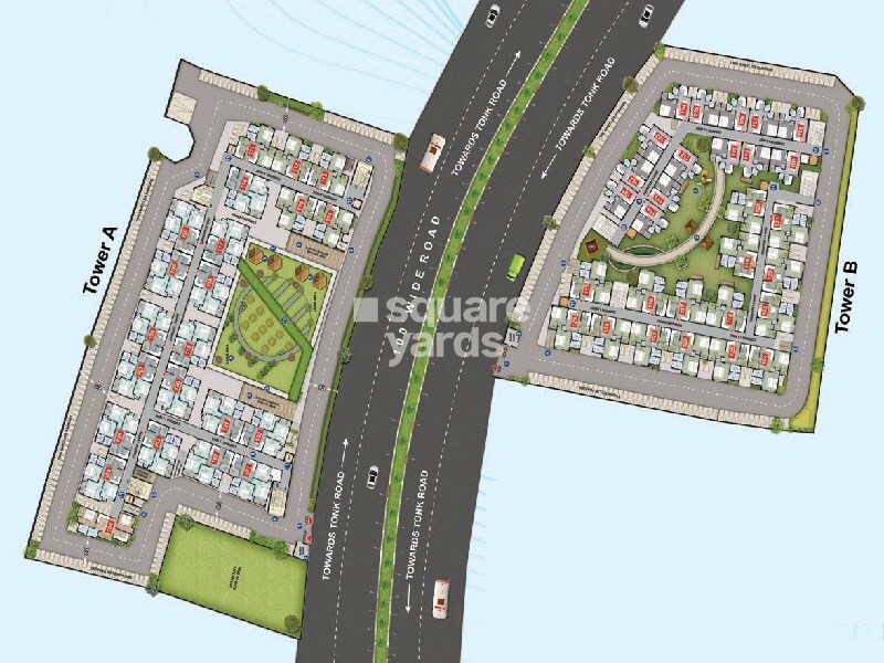 KGK-Aayam_an aerial view of a field with a plane flying in the air