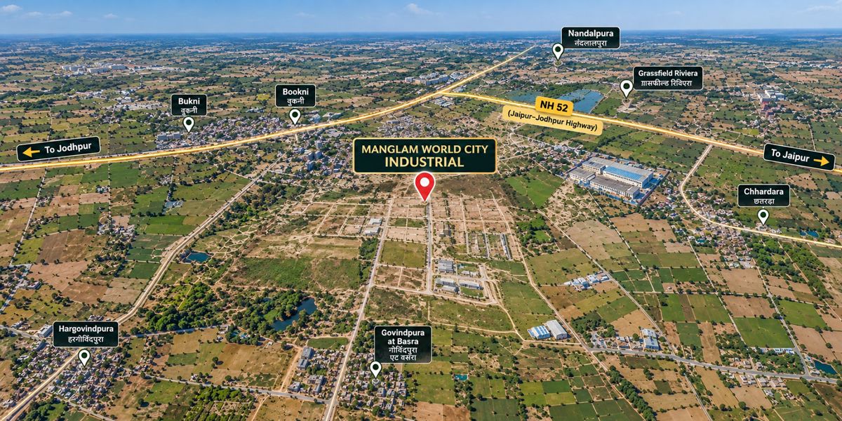 Manglam World City Industrial Location Image