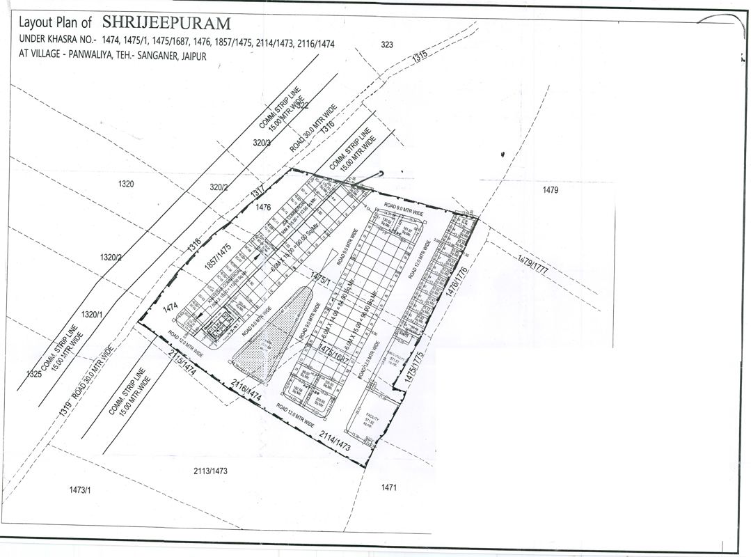 Nature-Shrijeepuram_a drawing of a map of a city with writing on it