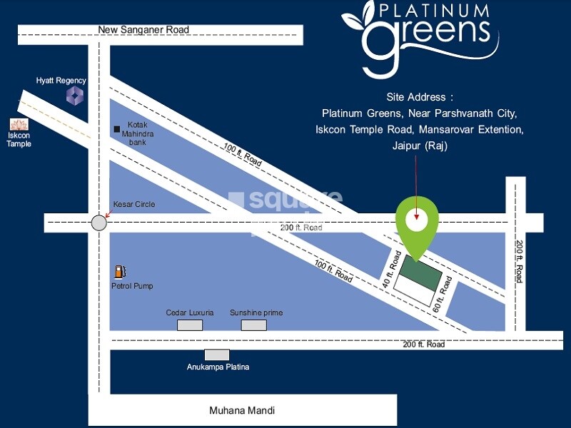 Platinum Greens Mansarovar Location Image