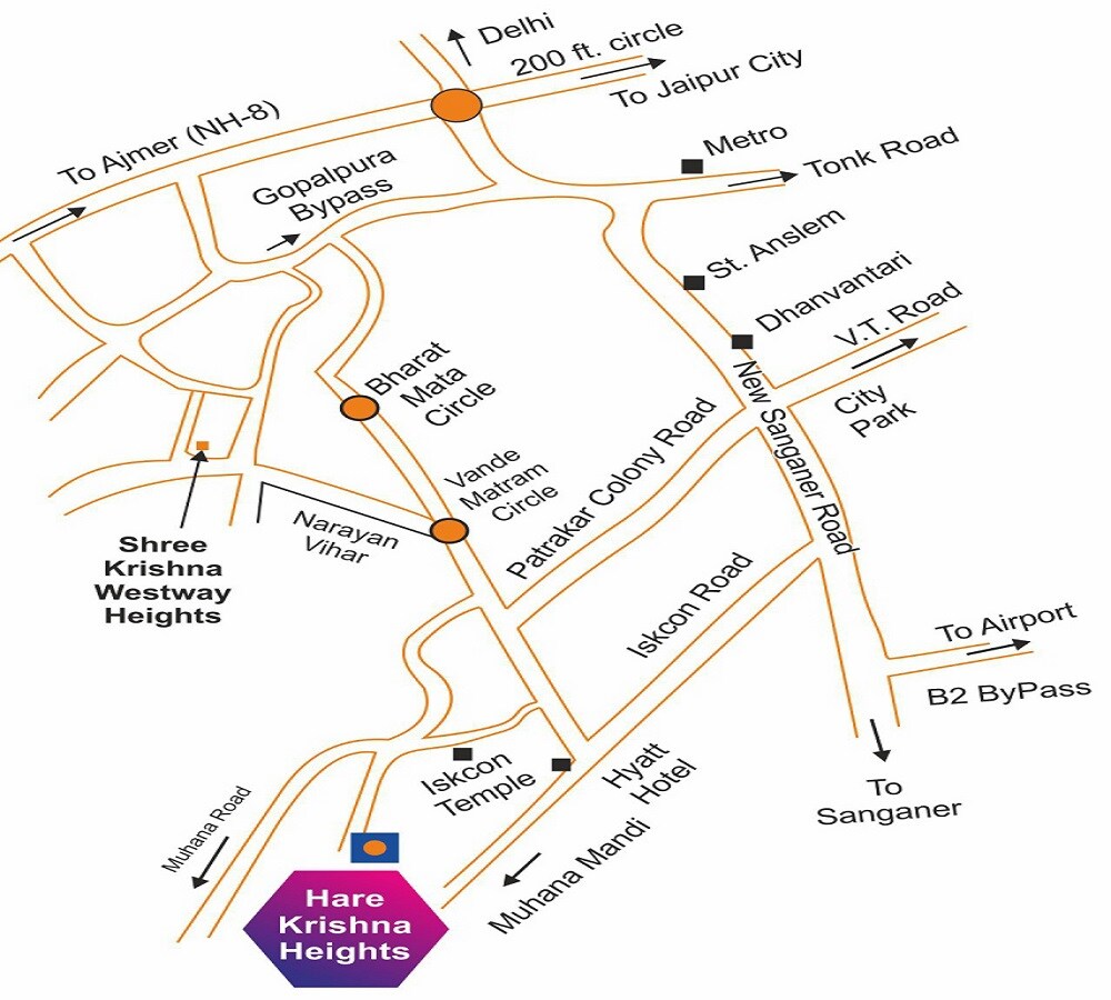 SN Hare Krishna Heights Location Image