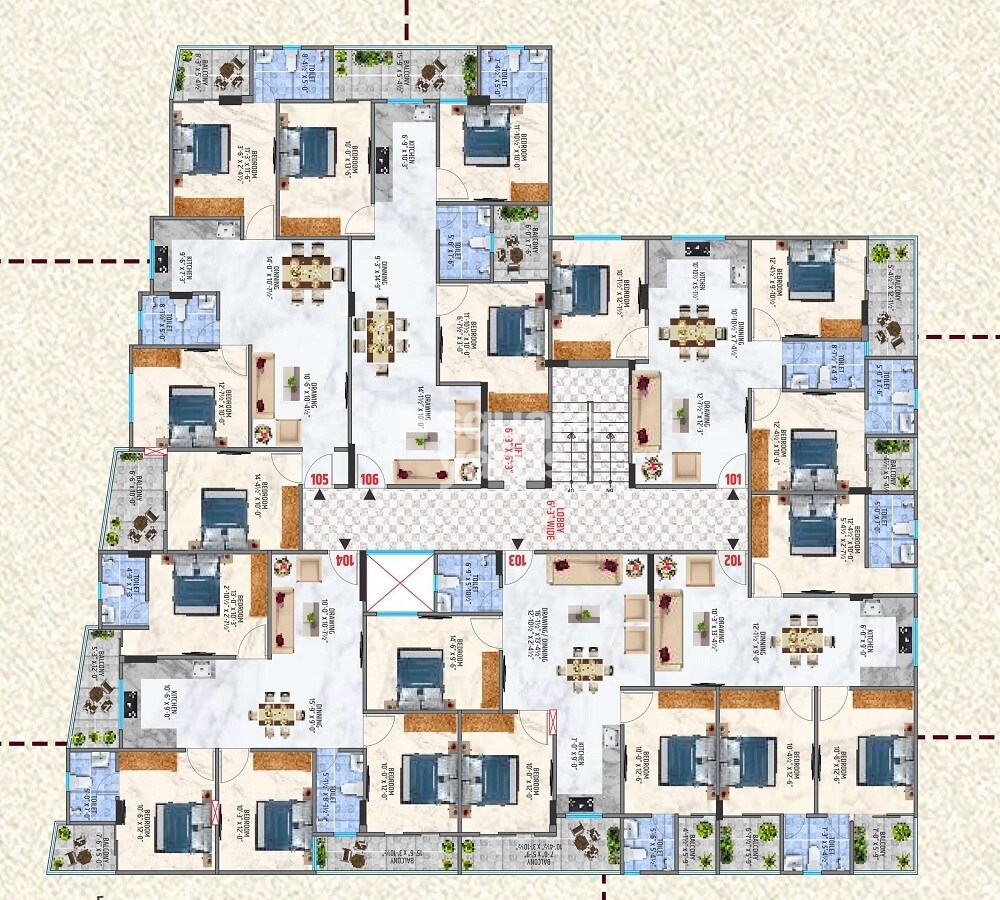Tanishk Kanak Vrinda Heights Floor Plans