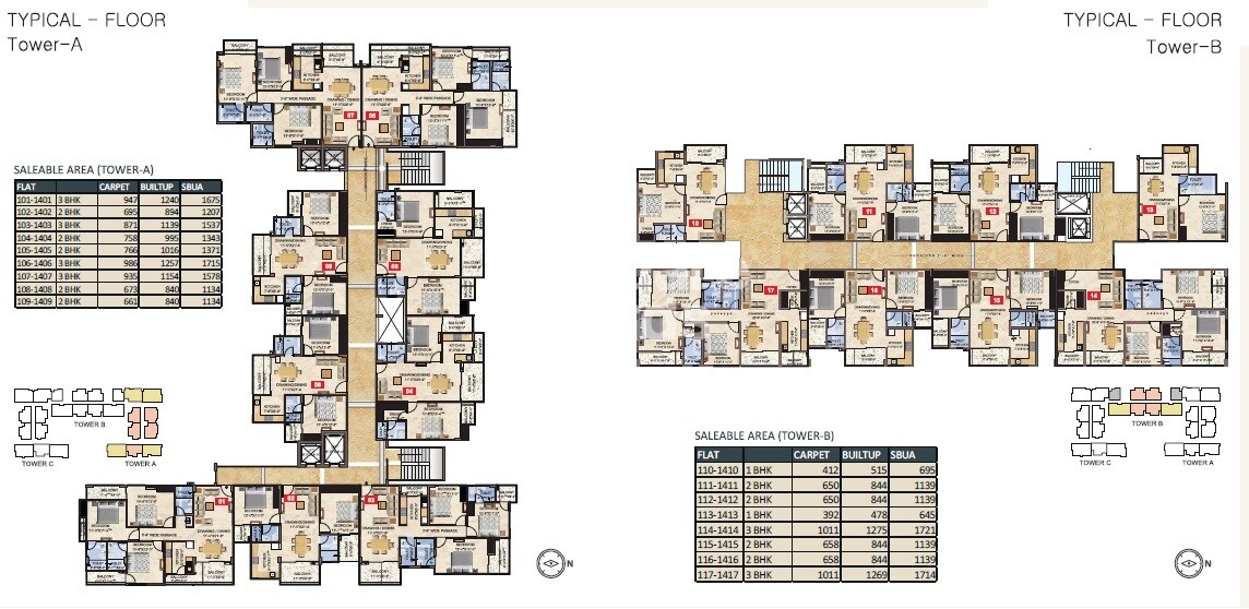 Taruchaya Residency Floor Plans 2