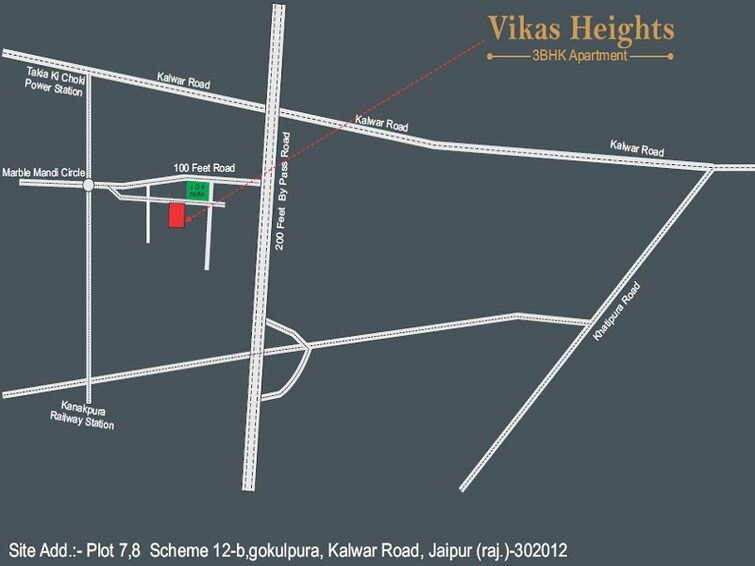 Vikas Heights Gokulpura Location Image