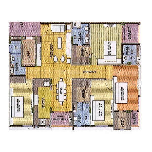 4 BHK 1537 Sq. Ft. Apartment
