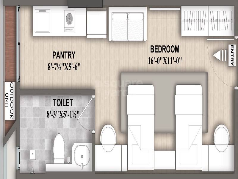 418 Sq. Ft. Studio