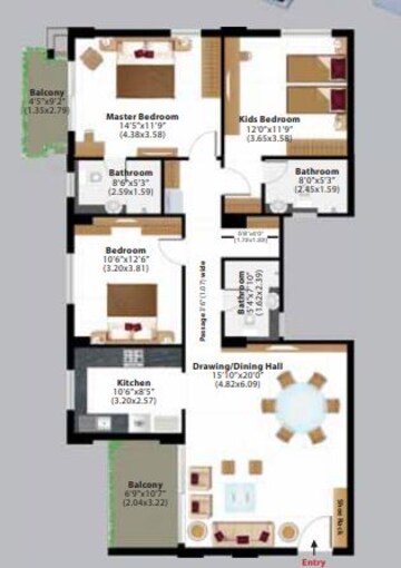 3 BHK Apartment at Ashiana Amantran, Keshupura – for Sale