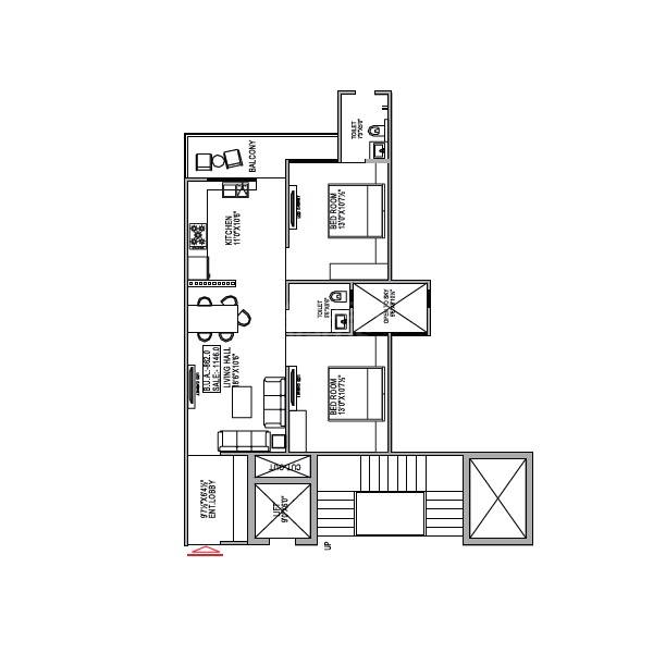 2 BHK 1146 Sq. Ft. Apartment