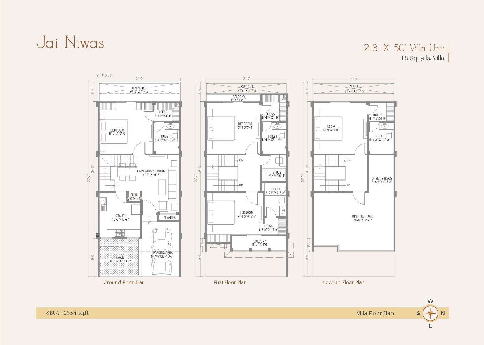 4 BHK 2834 Sq. Ft. Villa