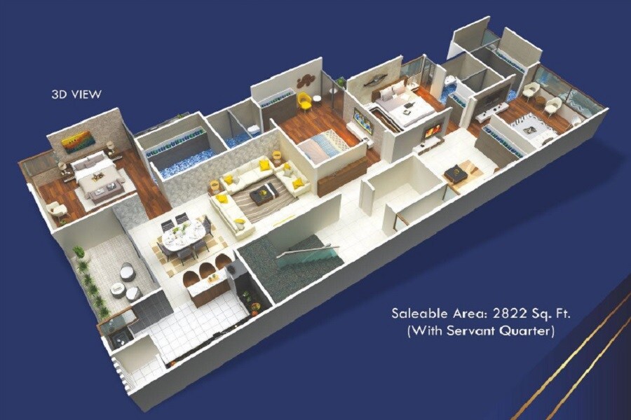 4 BHK 2822 Sq. Ft. Apartment
