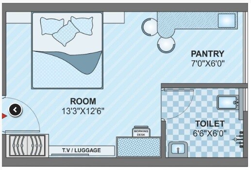 Floor plan of 375 Sq. Ft. Studio in Eternal Manhattan Riviera, Jaipur
