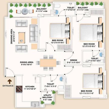 3 BHK Apartment at Farcon Avenue, Kardhani – for Sale