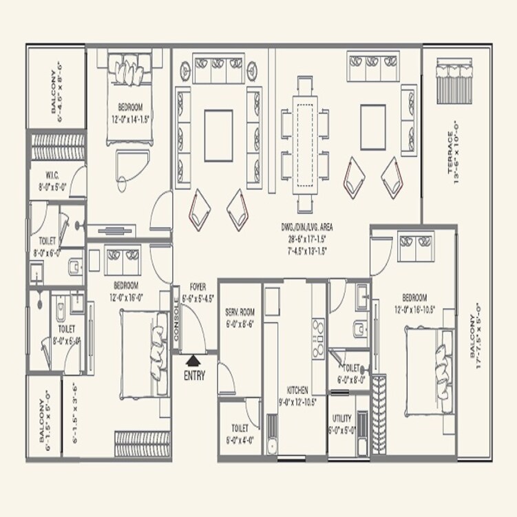 fs realty jaypore apartment 3 bhk 1628sqft 20243628183636