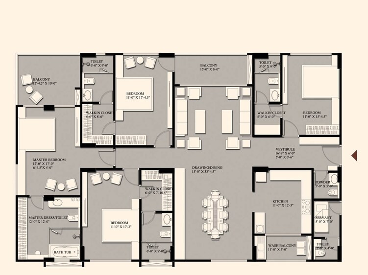 fs realty the crest apartment 3 bhk 2007sqft 20205726145752