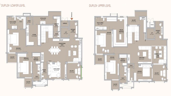 Floor plan of 5 BHK 6065 Sq. Ft. Apartment in Mahima Mansion Royale, Jaipur