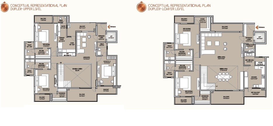 Floor plan of 5 BHK 6977 Sq. Ft. Apartment in Mahima Mansion Royale, Jaipur