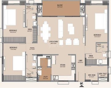  3 BHK Apartment at Aashish The Meridian, C-Scheme – for Sale