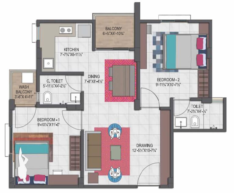 mahima uday apartment 2bhk 537sqft 1