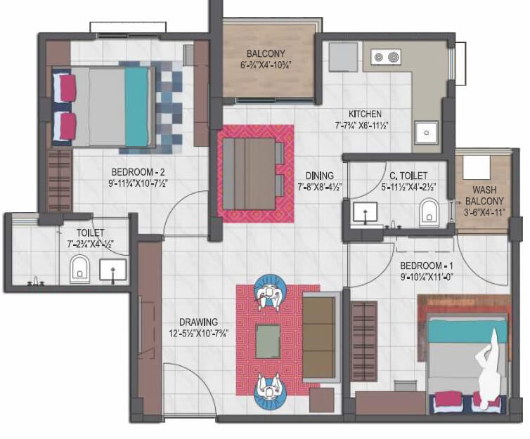 mahima uday apartment 2bhk 538sqft 1