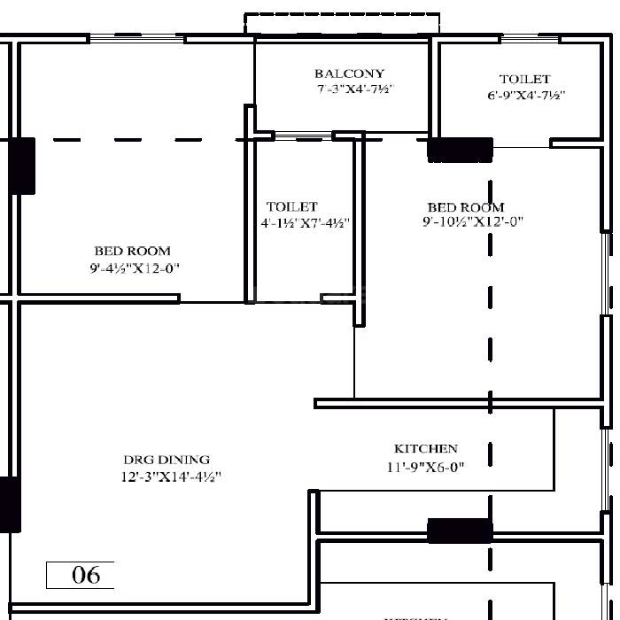 2 BHK 497 Sq. Ft. Apartment
