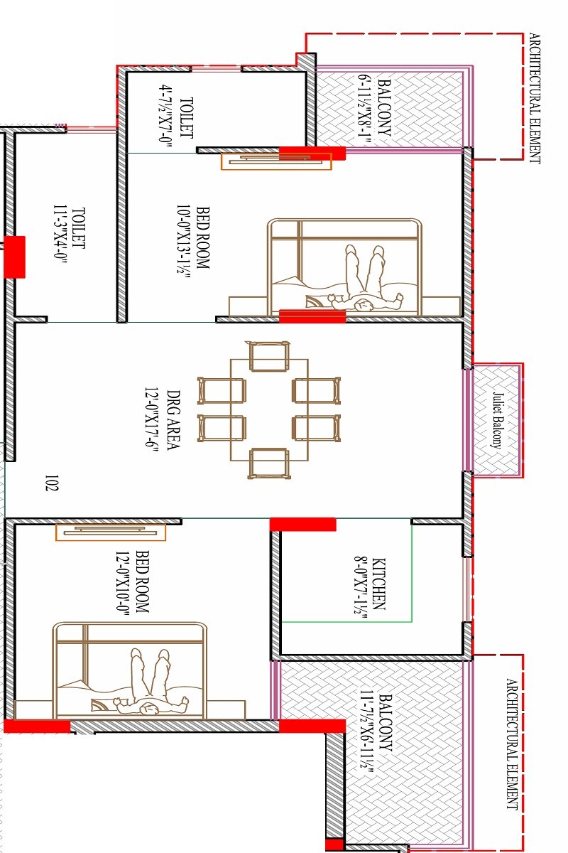 2 BHK 1152 Sq. Ft. Apartment