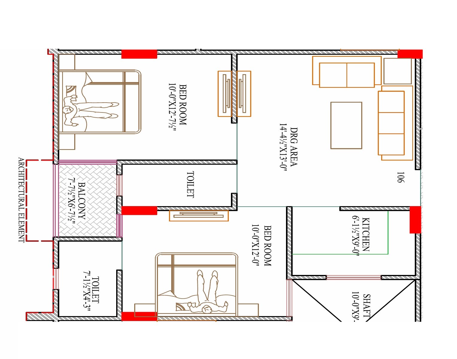 2 BHK 914 Sq. Ft. Apartment
