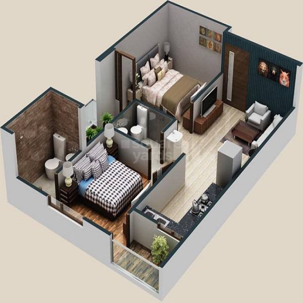 2 BHK 478 Sq. Ft. Apartment