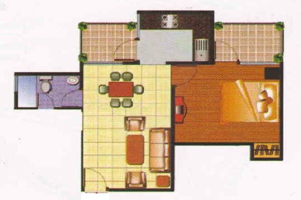 1 BHK 325 Sq. Ft. Apartment