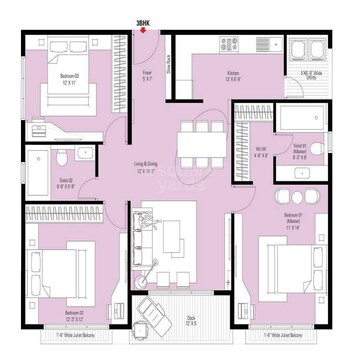  3 BHK Apartment at Samanvay Atlantica, Vaishali Nagar – for Sale