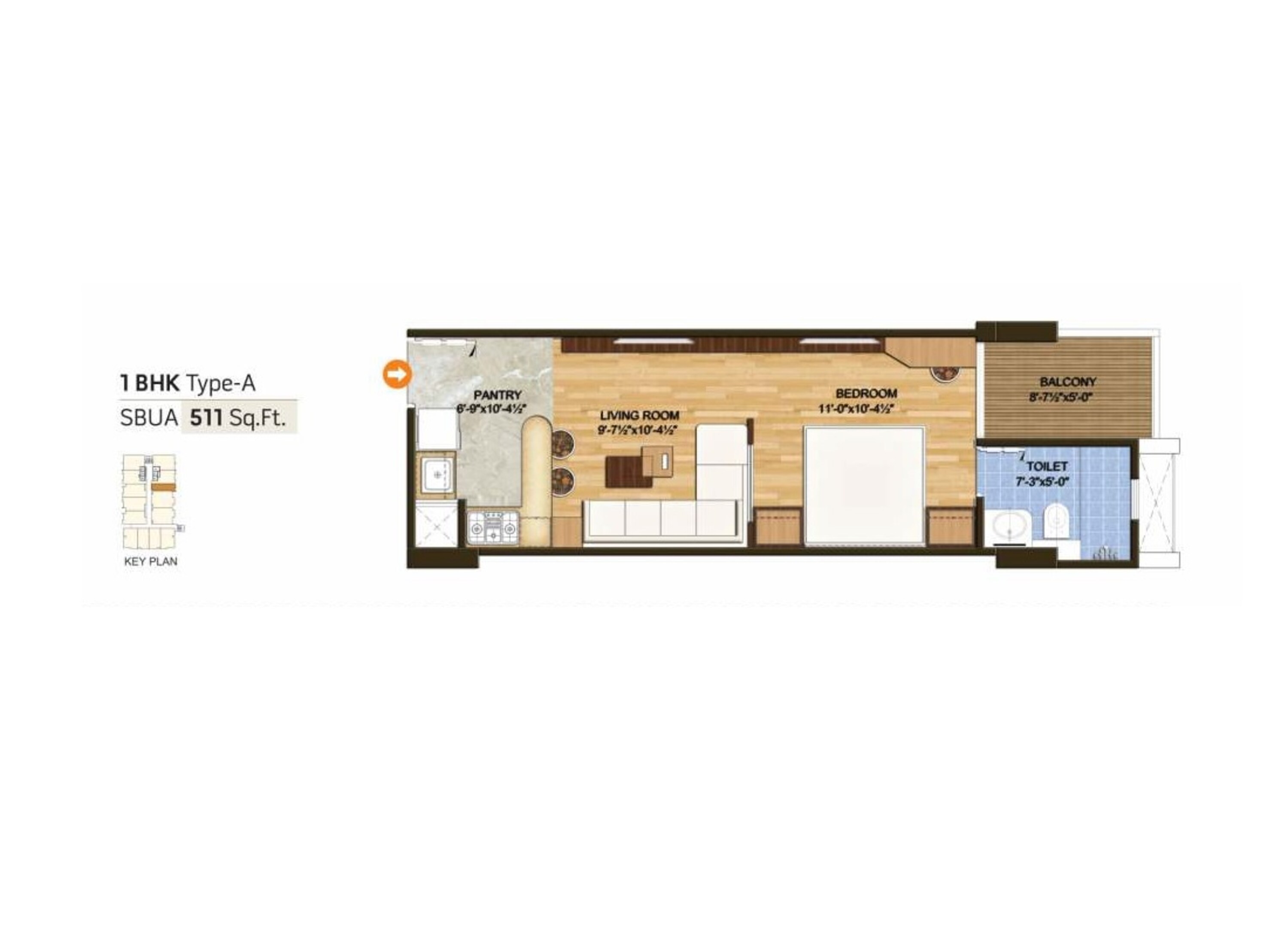 sankalp the rise apartment 1 bhk 511sqft 20242010172044
