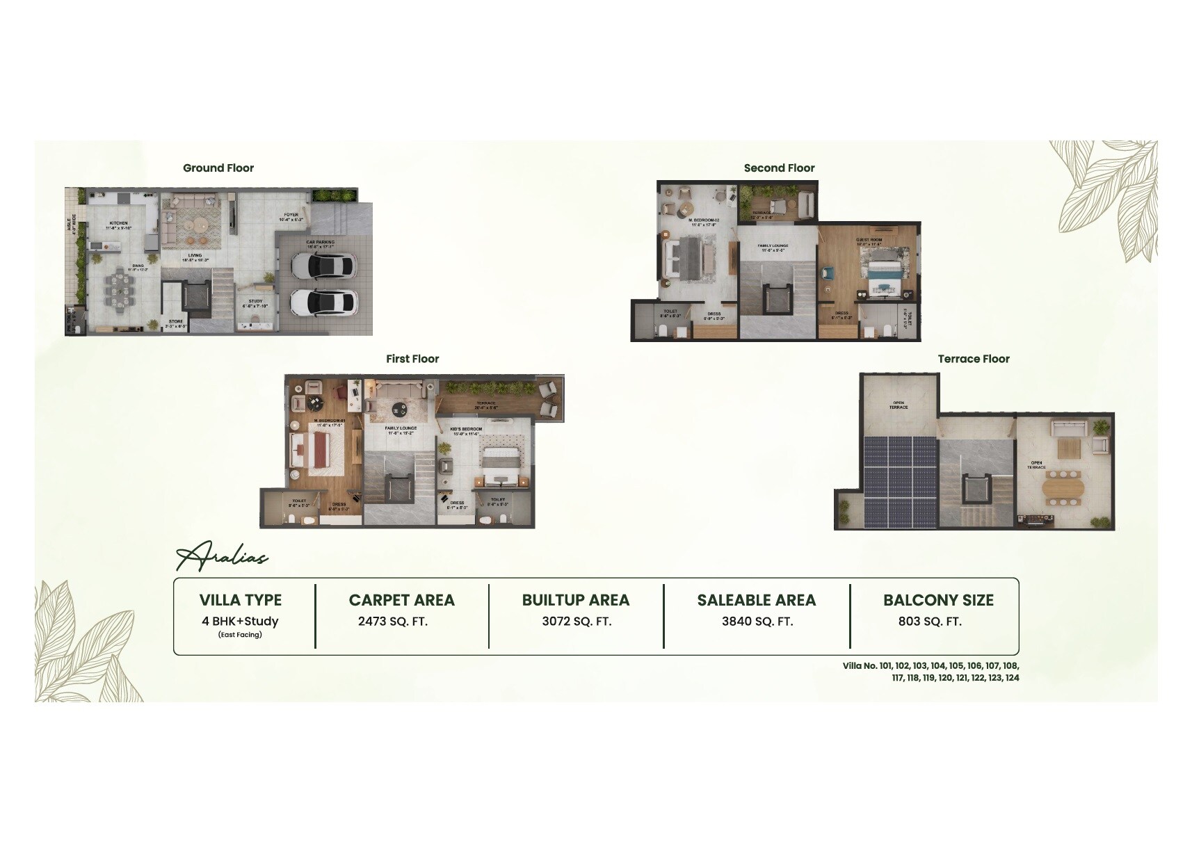 4 BHK 3840 Sq. Ft. Villa