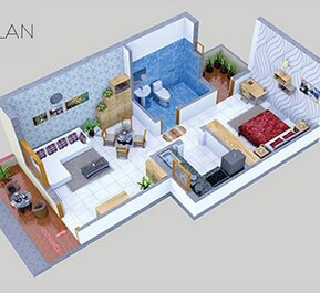 1 BHK 305 Sq. Ft. Apartment in Shubhashray Jaipur