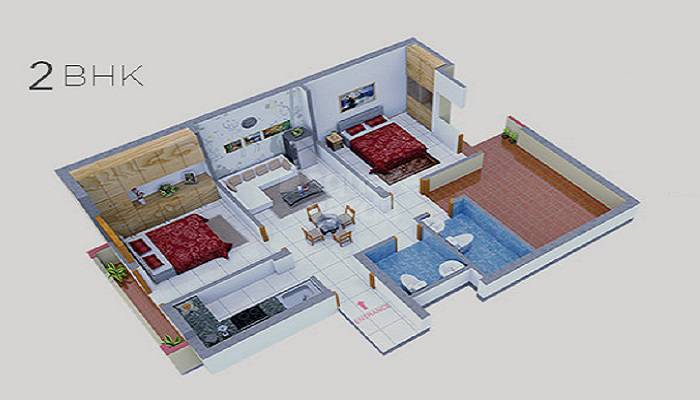 2 BHK 478 Sq. Ft. Apartment