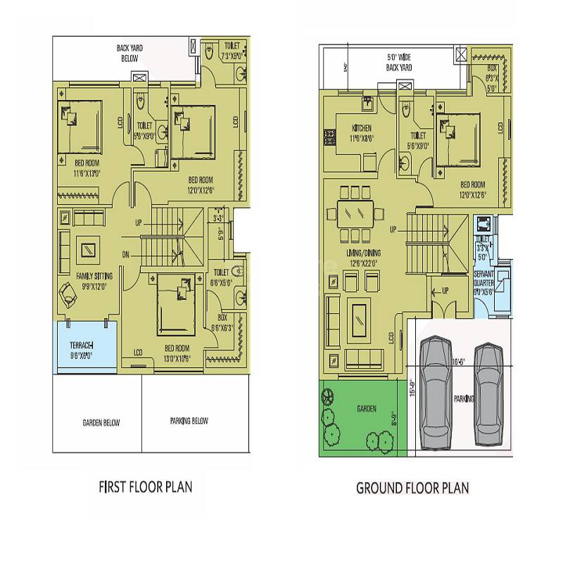 Floor plan of 4 BHK 2022 Sq. Ft. Villa in Siddha Aangan, Jaipur