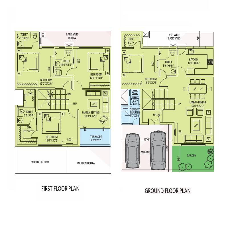 Floor plan of 4 BHK 2326 Sq. Ft. Villa in Siddha Aangan, Jaipur