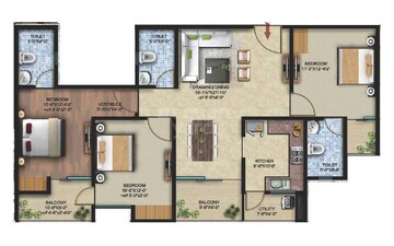  3 BHK Apartment at Sri Grand Golden Bells, Siroli – for Sale