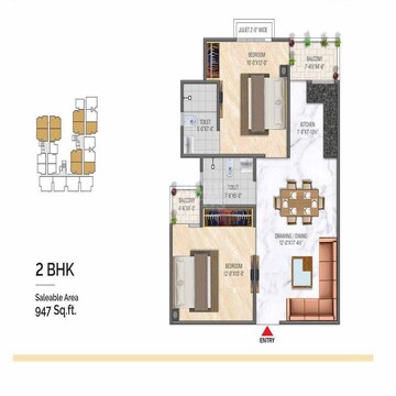  2 BHK Apartment at The Century Elite, Bhankrota – for Sale