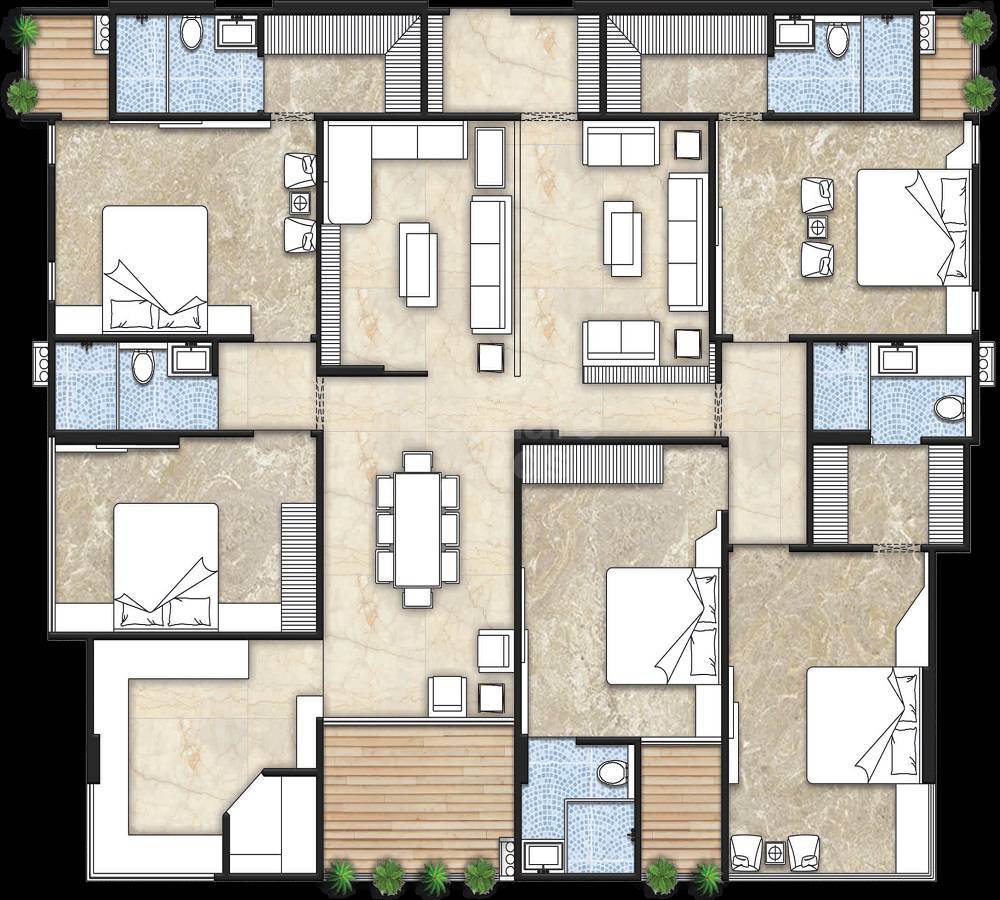 5 BHK 2085 Sq. Ft. Apartment