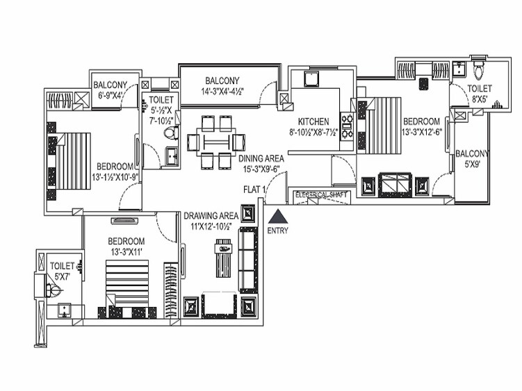 unique prime apartment 3 bhk 1667sqft 20245629125657