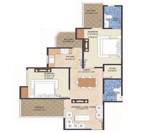 2 BHK 1249 Sq. Ft. Apartment in Unique Pristine