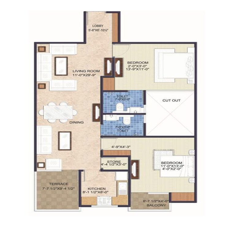 unique pristine apartment 2 bhk 1342sqft 20241701121705