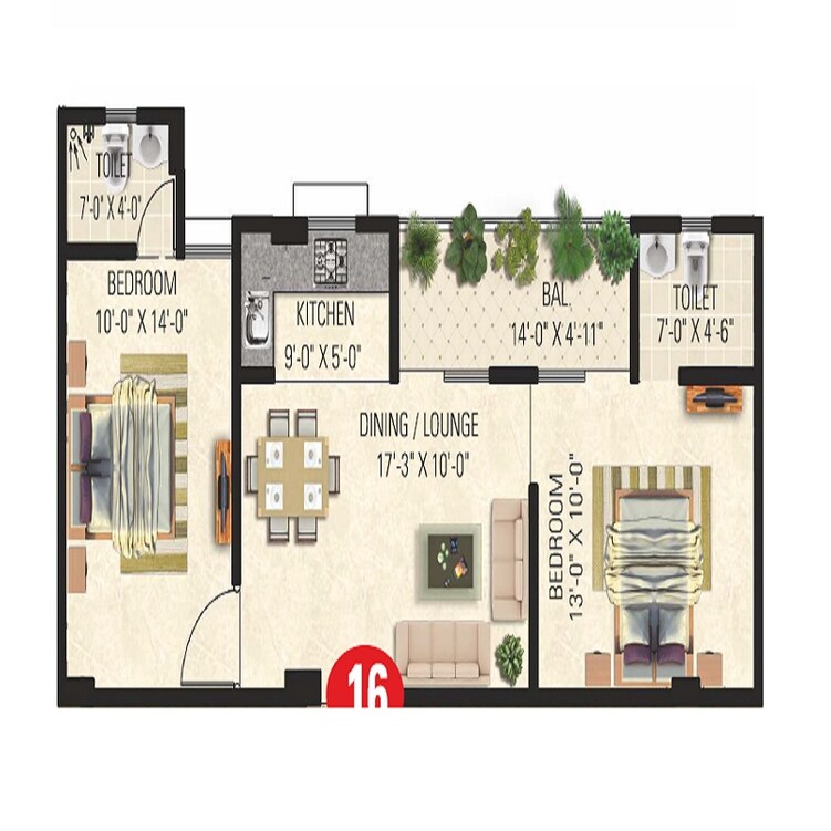 vardhman the horizon apartment 2 bhk 901sqft 20242806142859