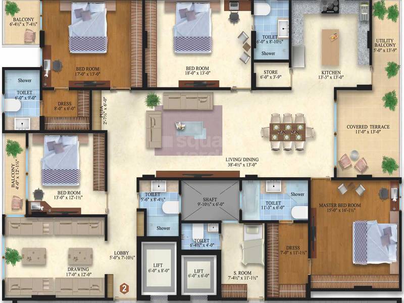 4 BHK 3960 Sq. Ft. Apartment