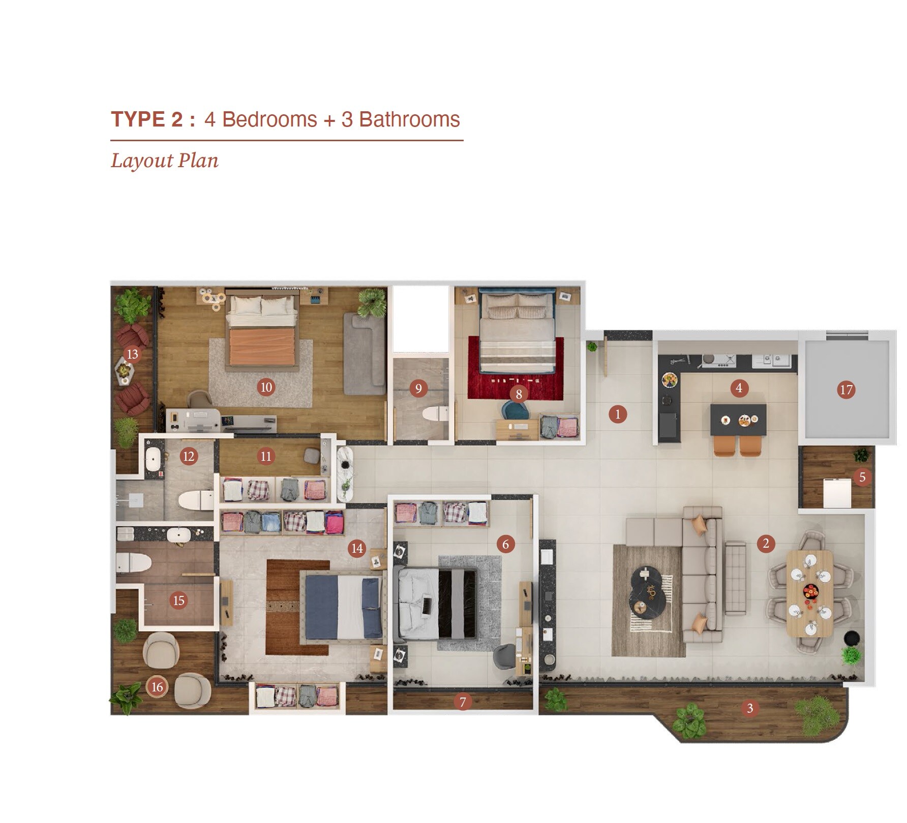 4 BHK 2400 Sq. Ft. Apartment
