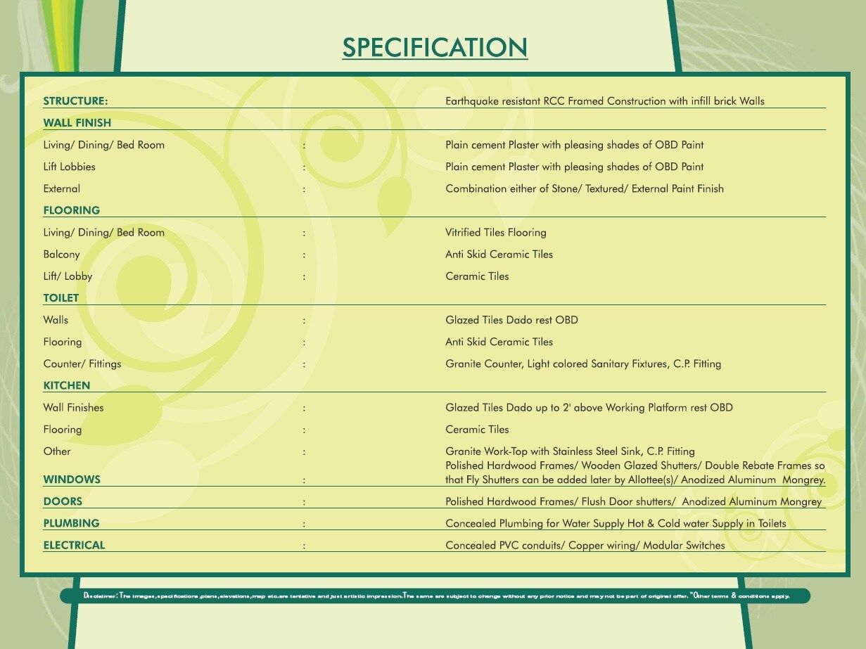 Ras Residency Specification